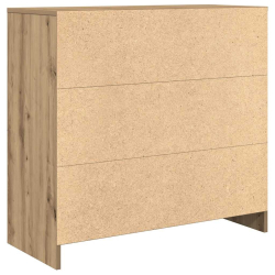 Komoda z szufladą Artisan Oak 80x34x76 cm Drewno klejone