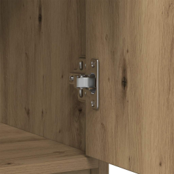 Komoda z szufladą Artisan Oak 80x34x76 cm Drewno klejone