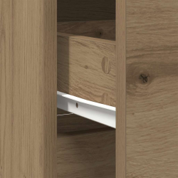 Komoda z szufladą Artisan Oak 80x34x76 cm Drewno klejone