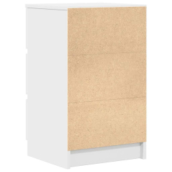 Szafka nocna z 3 szufladami Biała 39x35x65 cm