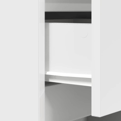 Szafka nocna z 3 szufladami Biała 39x35x65 cm