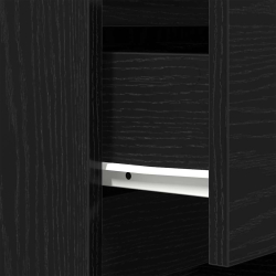 Szafki nocne z 3 szufladami 2 szt. Czarne 39x35x65 cm