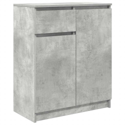 Komoda z szufladą Beton Szary 71x35x84 cm Drewno klejone