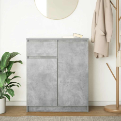 Komoda z szufladą Beton Szary 71x35x84 cm Drewno klejone