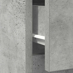 Komoda z szufladą Beton Szary 71x35x84 cm Drewno klejone