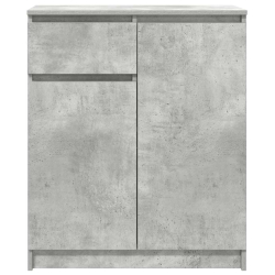 Komoda z szufladą Beton Szary 71x35x84 cm Drewno klejone
