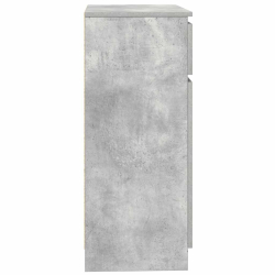Komoda z szufladą Beton Szary 71x35x84 cm Drewno klejone