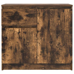 Komoda z szufladą Dąb wędzony 71x35x65 cm Drewno klejone