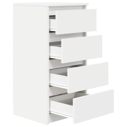 Komoda Biała 37,5x35x76 cm Drewno klejone