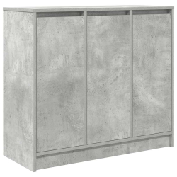 Komoda Betonowa Szara 85x34x76 cm Drewno klejone