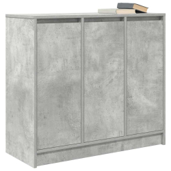 Komoda Betonowa Szara 85x34x76 cm Drewno klejone