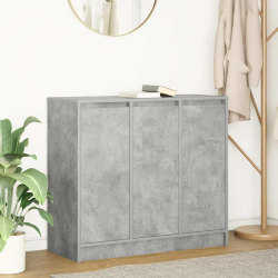 Komoda Betonowa Szara 85x34x76 cm Drewno klejone