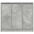 Komoda Betonowa Szara 85x34x76 cm Drewno klejone