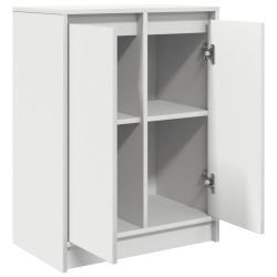 Komoda Biała 57x34x76 cm Drewno klejone