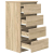 Komoda Sonoma Oak 37,5x35x76 cm Drewno klejone