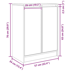 Komoda Stare drewno 57x34x76 cm Drewno klejone