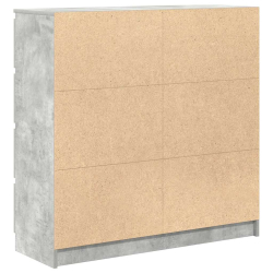 Komoda Betonowa Szara 100x35x99 cm Drewno klejone