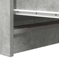 Komoda Betonowa Szara 100x35x99 cm Drewno klejone