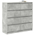 Komoda Betonowa Szara 100x35x99 cm Drewno klejone