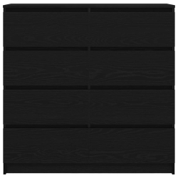 Komoda Czarny Dąb 100x35x99 cm Drewno klejone