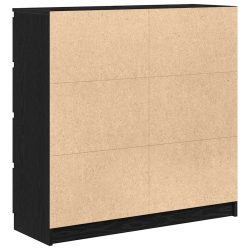 Komoda Czarny Dąb 100x35x99 cm Drewno klejone