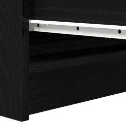 Komoda Czarny Dąb 100x35x99 cm Drewno klejone