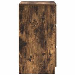 Szafka nocna z 3 szufladami Dąb wędzony 39x35x65 cm