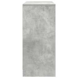 Komoda z szufladą Betonowa szarość 80x34x76 cm Drewno klejone