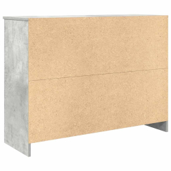 Komoda z szufladą Betonowa szarość 101x35x76 cm Drewno klejone
