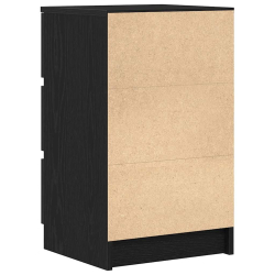 Szafka nocna z 3 szufladami Czarna 39x35x65 cm