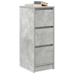 Komoda Betonowa Szara 29,5x34x76 cm Drewno klejone