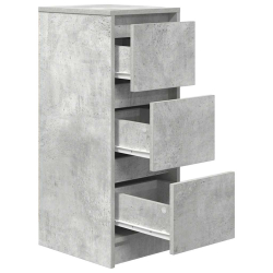 Komoda Betonowa Szara 29,5x34x76 cm Drewno klejone