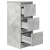 Komoda Betonowa Szara 29,5x34x76 cm Drewno klejone