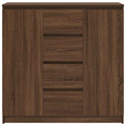 Komoda z szufladami Brązowy Dąb 100,5x35x98,5 cm Drewno klejone