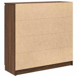 Komoda z szufladami Brązowy Dąb 100,5x35x98,5 cm Drewno klejone