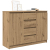 Komoda z szufladami Artisan Oak 100,5x35x76 cm Drewno klejone