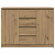 Komoda z szufladami Artisan Oak 100,5x35x76 cm Drewno klejone