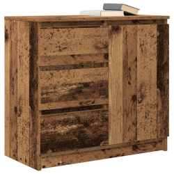 Komoda z szufladą Stare drewno 71x35x65 cm Drewno klejone