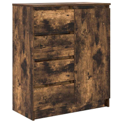 Komoda z szufladami Dąb wędzony 71x35x84 cm Drewno klejone