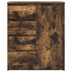 Komoda z szufladami Dąb wędzony 71x35x84 cm Drewno klejone