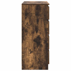Komoda z szufladami Dąb wędzony 71x35x84 cm Drewno klejone