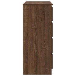 Komoda z szufladami Brązowy dąb 71x35x84 cm Drewno klejone