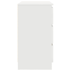 Komoda z szufladą Biała 71x35x65 cm Drewno klejone