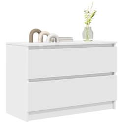 Szafka RTV Biała 80x35x54 cm Drewno klejone