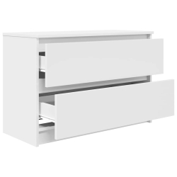 Szafka RTV Biała 80x35x54 cm Drewno klejone