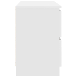 Szafka RTV Biała 80x35x54 cm Drewno klejone