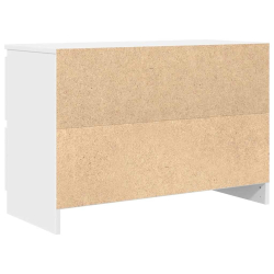 Szafka RTV Biała 80x35x54 cm Drewno klejone
