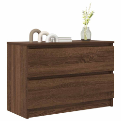 Szafka RTV Brązowy Dąb 80x35x54 cm Drewno klejone