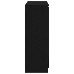 Komoda z szufladami Czarny dąb 100,5x35x98,5 cm Drewno klejone