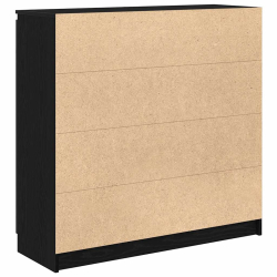 Komoda z szufladami Czarny dąb 100,5x35x98,5 cm Drewno klejone